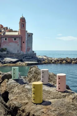 Kartell Hurtsar|Sängbord & Nattduksbord-Componibili Bio Förvaring, Pastellrosa