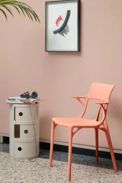 Kartell Hurtsar|Sängbord & Nattduksbord-Componibili Bio Förvaring, Pastellrosa