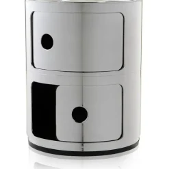 Kartell Hurtsar|Sängbord & Nattduksbord-Componibili Metal Förvaring Med 2 Fack, Guld