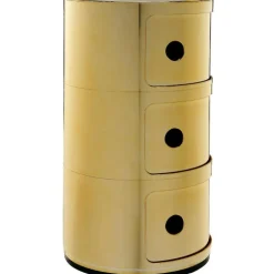 Kartell Hurtsar|Sängbord & Nattduksbord-Componibili Metal Förvaring Med 3 Fack, Koppar