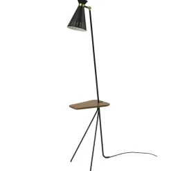 Warm Nordic Läslampor|Golvlampor-Cone Golvlampa Med Bord, Black Noir