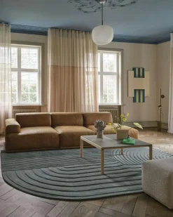 Muuto Modulsoffor|3-Sitssoffor-Connect Soft Modulär 3-sitssoffa Med Öppen Vänstersida, Grace Leather Cognac