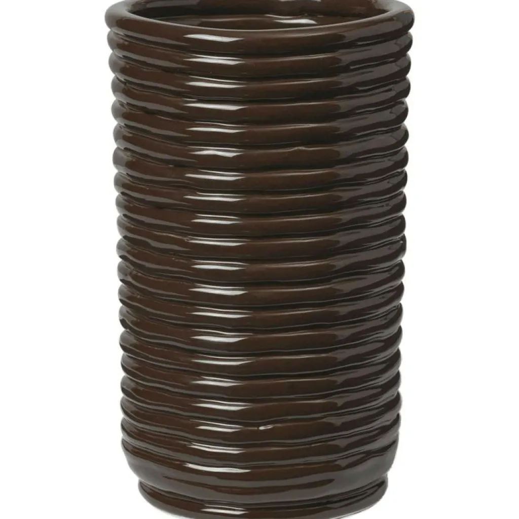 Ferm Living Vaser-Corduroy Vas H21 cm, Carob Brown