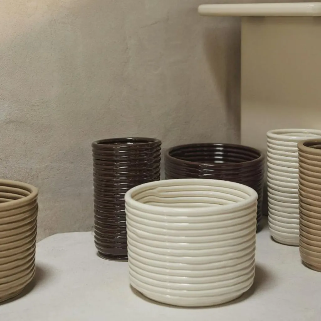 Ferm Living Vaser-Corduroy Vas H21 cm, Carob Brown