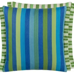 Cork Street Stripe Kudde 43x43 cm, Cobalt