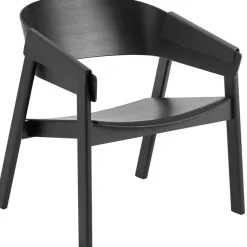 Muuto Fåtöljer-Cover Loungestol, Dark Stained / Svart Läder
