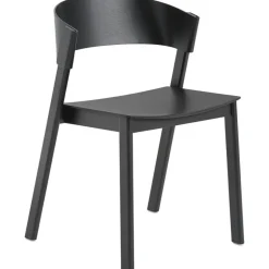 Muuto Stolar-Cover Matstol, Refine Läder Svart / Svart