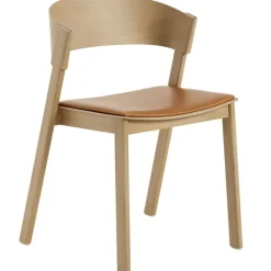 Muuto Stolar-Cover Matstol, Refine Läder Svart / Svart