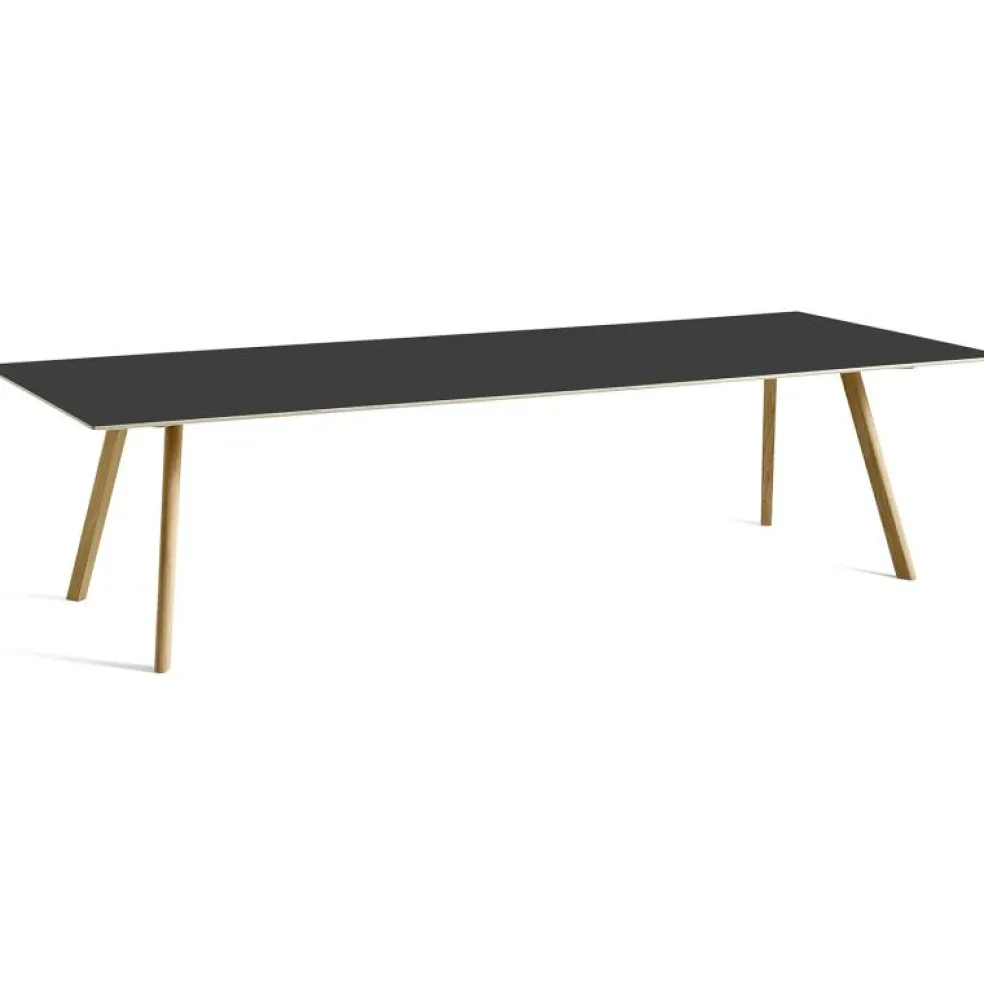 CPH 30 2.0 Bord 300x90 cm, Svart Vattenbaserad Lackad Ek / Svart Linoleum