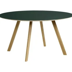 HAY Matbord Och Barbord-CPH 25 2.0 Bord Ø140x74 cm, Vattenbaserad Lackad Ek / Vit Laminat