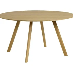 HAY Matbord Och Barbord-CPH 25 2.0 Bord Ø140x74 cm, Vattenbaserad Lackad Ek / Vit Laminat