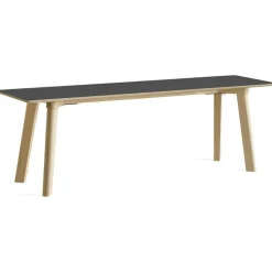 HAY Bänkar-CPH Deux 215 2.0 Bänk 140 cm, Svart / Vattenbaserad Lackad Ek