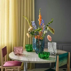 Crackle Vas Cirkulärt Glas, 27 cm