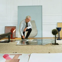 Flos Skrivbordslampor|Bordslampor-Céramique Down Bordslampa, Rust Red