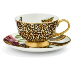Spode Tekoppar-Creatures Of Curiosity Tekopp Med Fat, Leopard/Snake