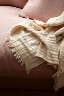 Decotique Plädar & Filtar-Crinkle Filt 130x170 cm, Ljusbrun