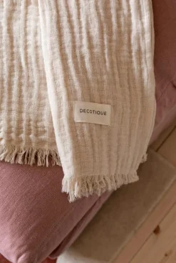 Decotique Plädar & Filtar-Crinkle Filt 130x170 cm, Ljusbrun