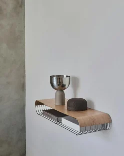 AYTM Vägghyllor|Brickor-Curva Toppskiva Till Hylla 81 cm, Valnöt