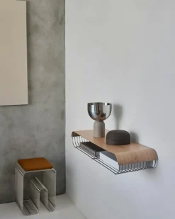 AYTM Vägghyllor|Brickor-Curva Toppskiva Till Hylla 81 cm, Valnöt