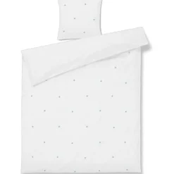 Juna Bäddset-Daisy Bäddset 140x220 + 60x63 cm, Vit / Ljusblå