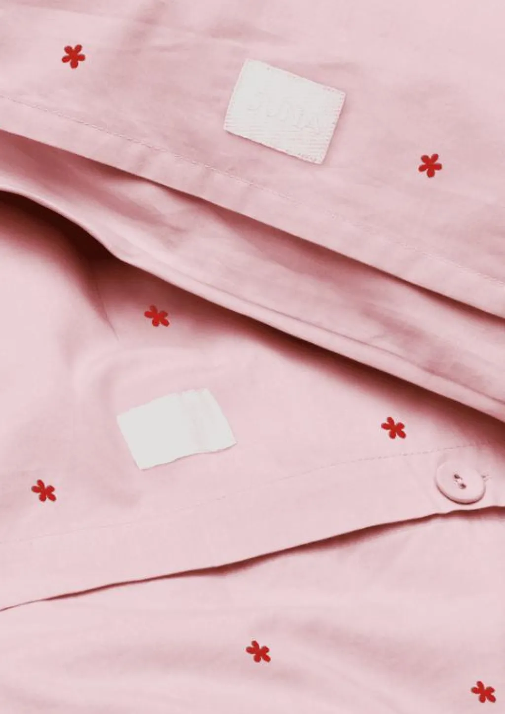 Juna Bäddset-Daisy Bäddset 140x220 + 60x63 cm, Vit / Ljusblå