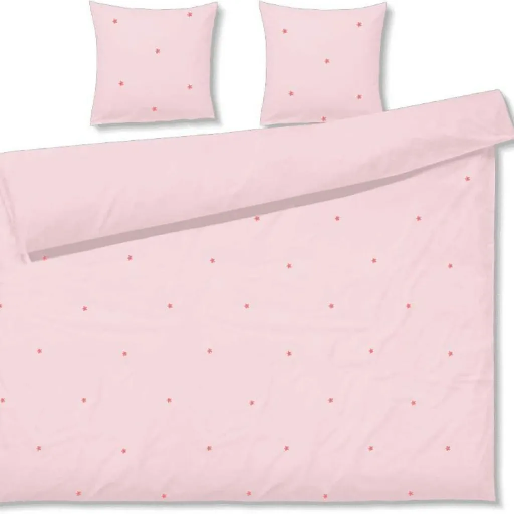 Juna Bäddset-Daisy Bäddset 140x220 + 60x63 cm, Vit / Ljusblå