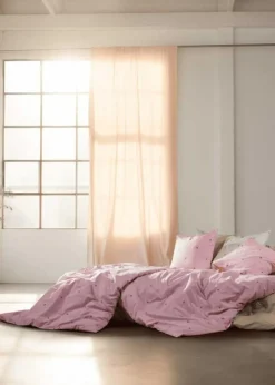 Juna Bäddset-Daisy Bäddset 140x220 + 60x63 cm, Vit / Ljusblå