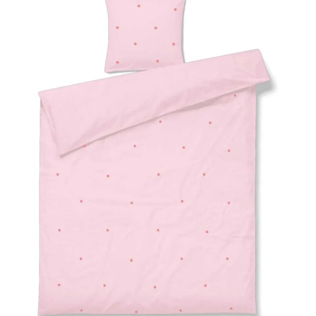 Juna Bäddset-Daisy Bäddset 140x220 + 60x63 cm, Vit / Ljusblå