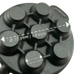 Carl Victor Stekpannor-Danish Aebleskiver Stekpanna 22 cm Med Handtag I Bok