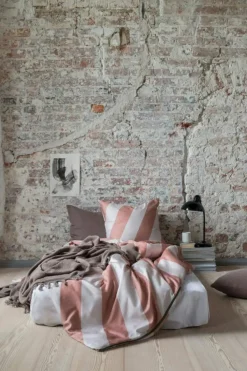 Diagonal Bäddset 140x200 + 60x63 cm, Sand / Ljusblå