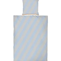 Diagonal Bäddset 140x200 + 60x63 cm, Sand / Ljusblå