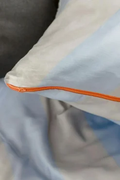 Diagonal Bäddset 140x200 + 60x63 cm, Sand / Ljusblå