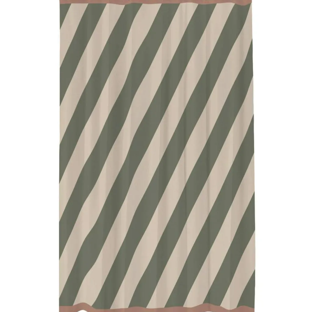 Mette Ditmer Duschdraperier-Diagonal Duschdraperi 150x200 cm, Olivgrön