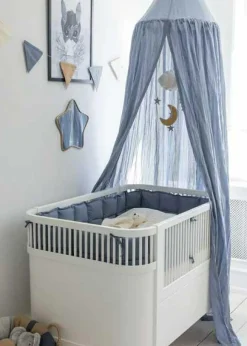 Dobby Weave Sänghimmel, Forest Lake Blue