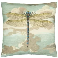Dragonfly Over Clouds Kudde 50x50 cm, Sky Blue