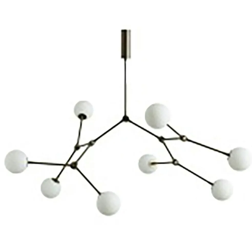 Drop Bulp Mini Ljuskrona, Oxidized Brass