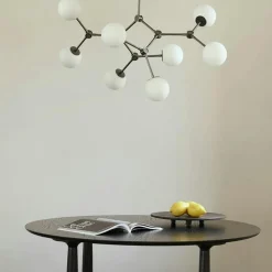 Drop Bulp Mini Ljuskrona, Oxidized Brass