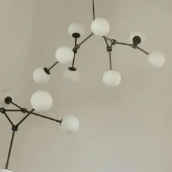 Drop Bulp Mini Ljuskrona, Oxidized Brass