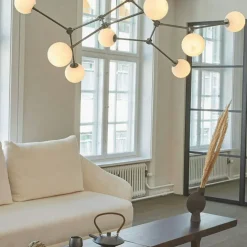 Drop Bulp Mini Ljuskrona, Oxidized Brass