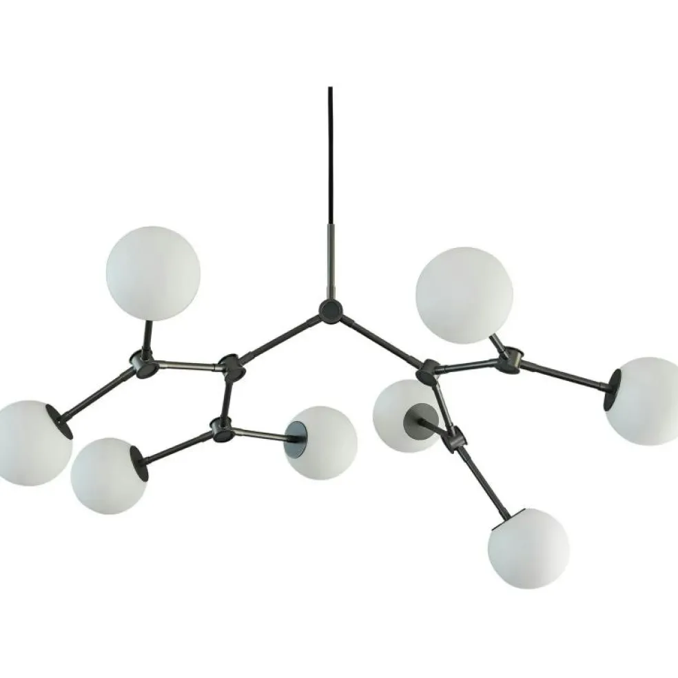 Drop Bulp Mini Ljuskrona, Oxidized Brass