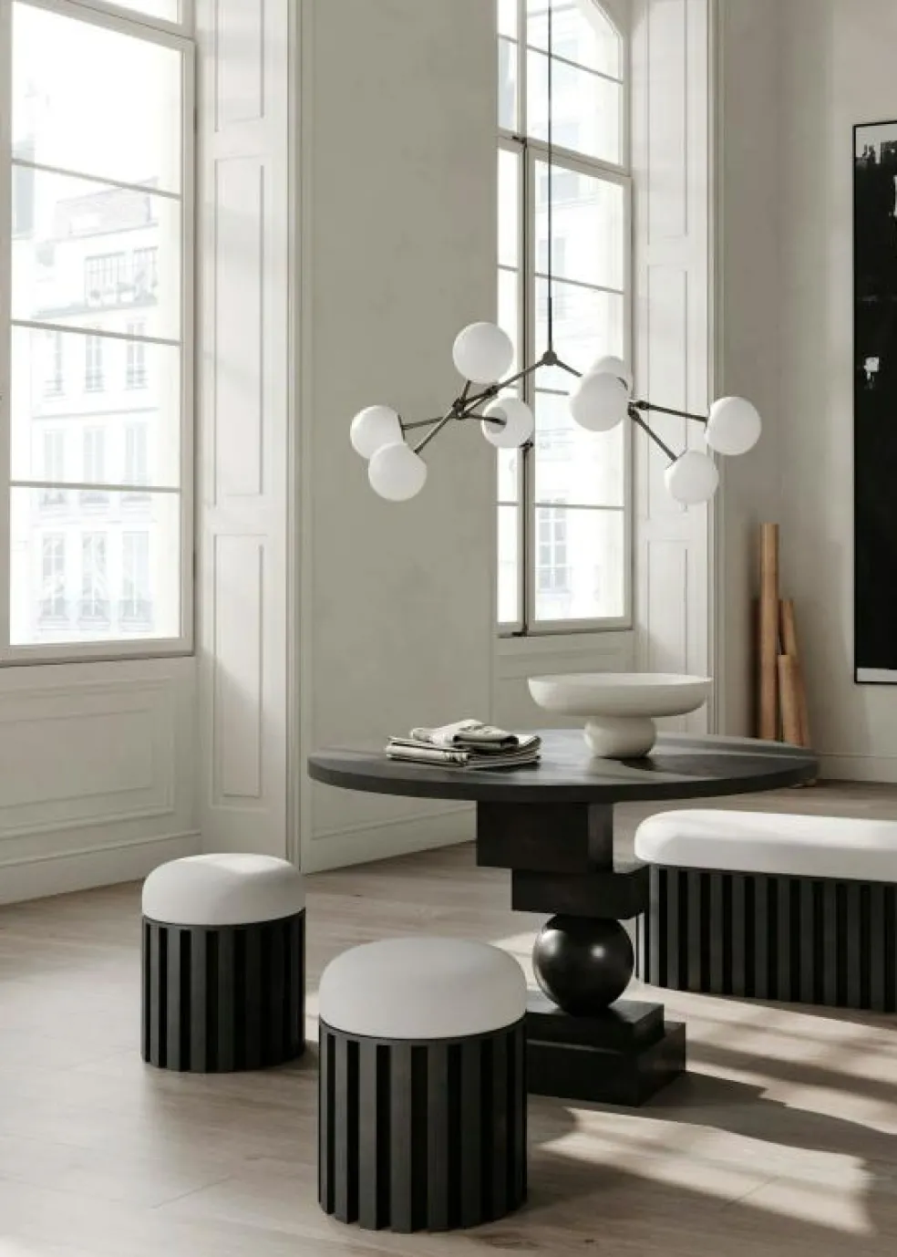 Drop Bulp Mini Ljuskrona, Oxidized Brass