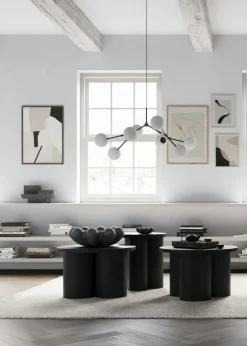 Drop Bulp Mini Ljuskrona, Oxidized Brass