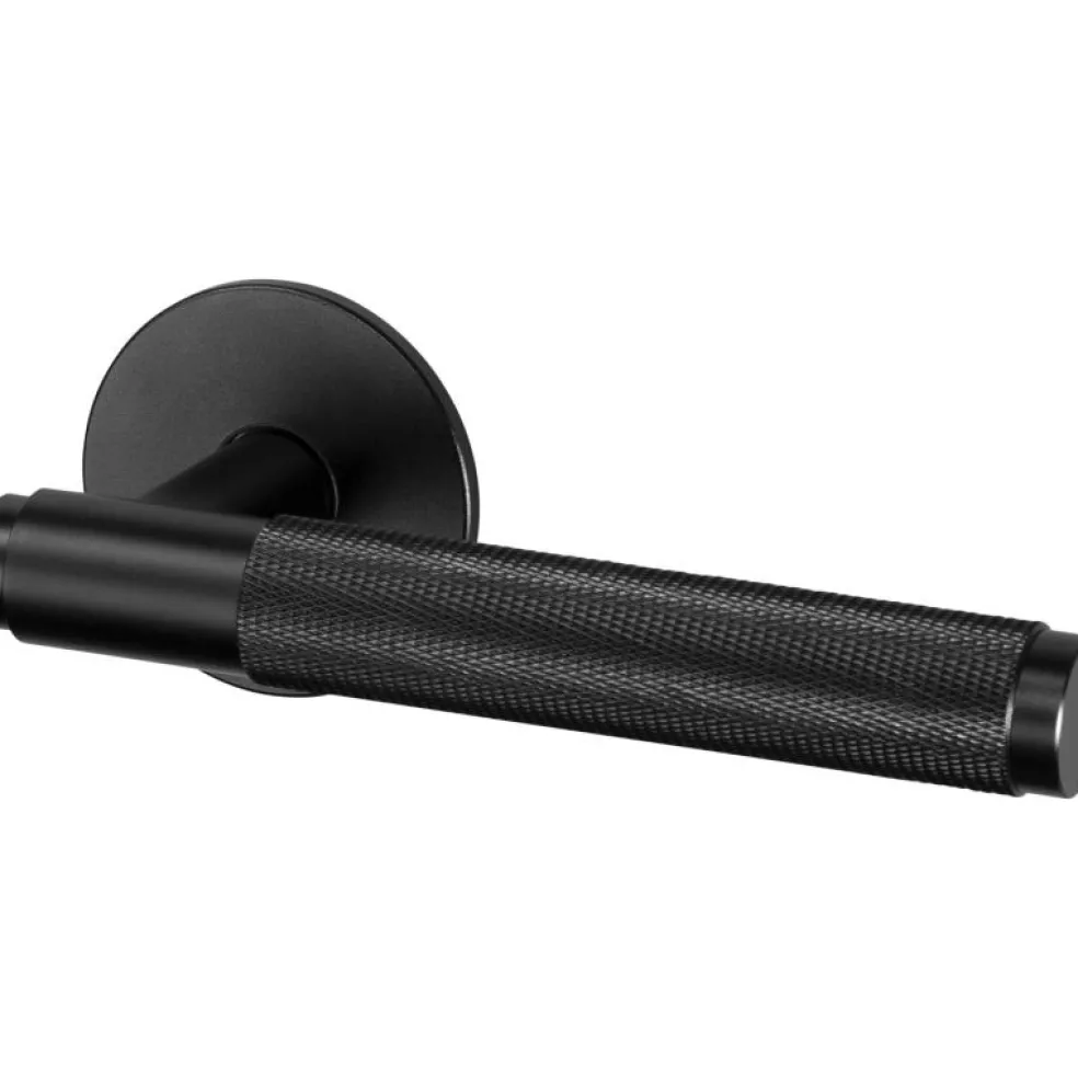 Dörrhandtag Set Ofjädrad Cross, Rökt Brons