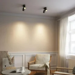 Edgeform Spotlights-Edgespot Double 65 Spotlight, Svart / Mässing