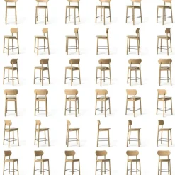 Decotique Barstolar & Barpallar-Elephant Barstol, Mörk Ek / Brunt Läder