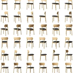 Elephant Stol, Naturlig Ek / Svart Läder