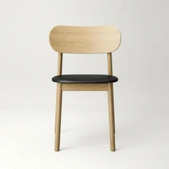 Elephant Stol, Naturlig Ek / Svart Läder