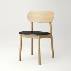 Elephant Stol, Naturlig Ek / Svart Läder