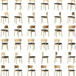 Elephant Stol, Naturlig Ek / Svart Läder