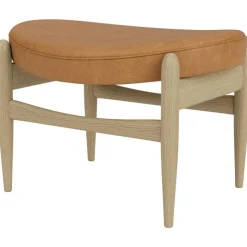 Audo Copenhagen Fotpallar-Elizabeth Fotpall, Naturlig Ek / Dunes Cognac Läder